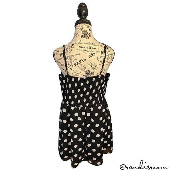 EUC No Boundaries Women’s Sleeveless Polka-Dot Ruffled Mini Dress Sz XL (15-17) - Picture 4 of 13